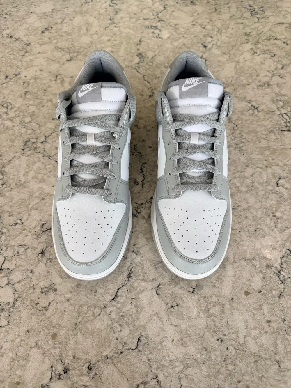 NEW - Nike Dunk Low Light Smoke Grey & White Sneakers Size 13M - HF5441-105